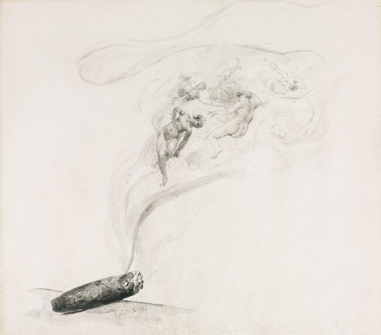 Smoke, 1800-luku. tekijältä Jehan Georges Vibert
