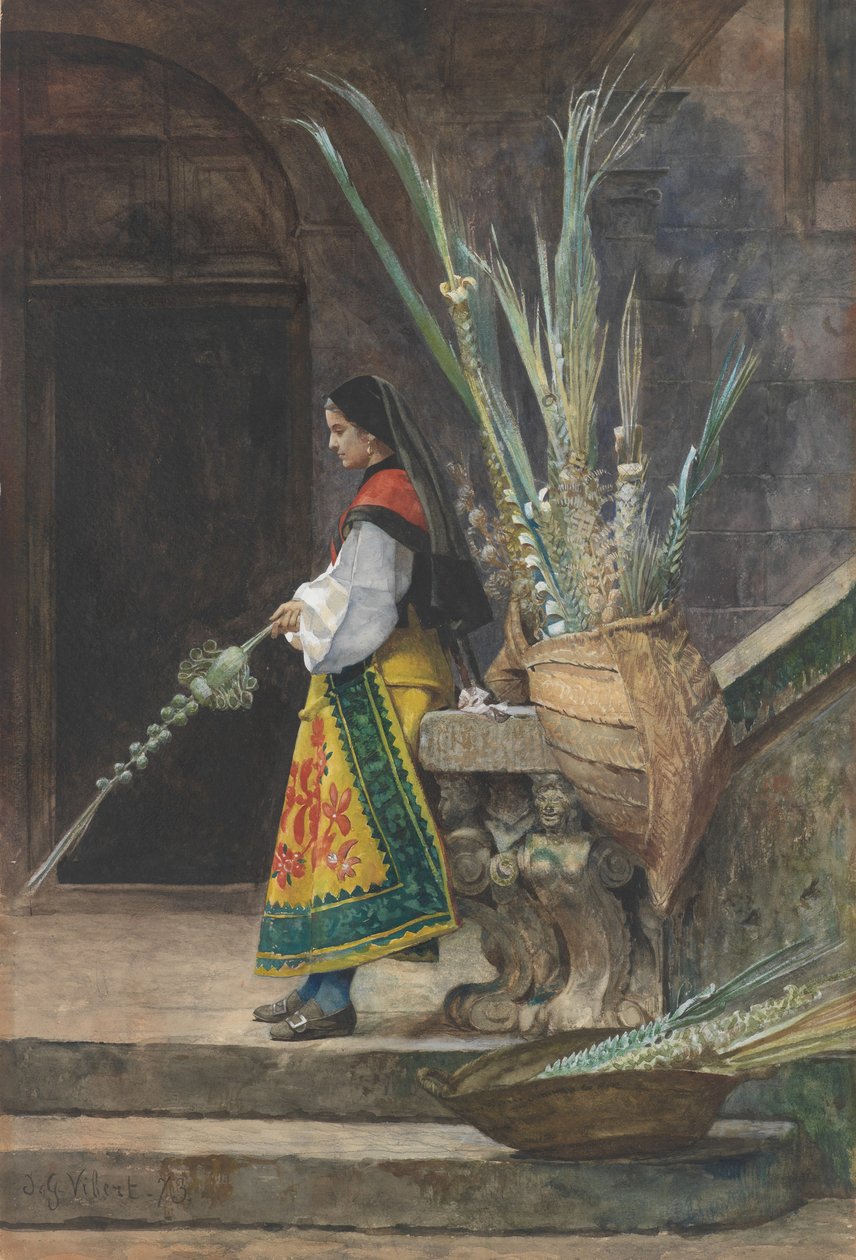 Palmusunnuntai Espanjassa 1873. tekijältä Jehan Georges Vibert