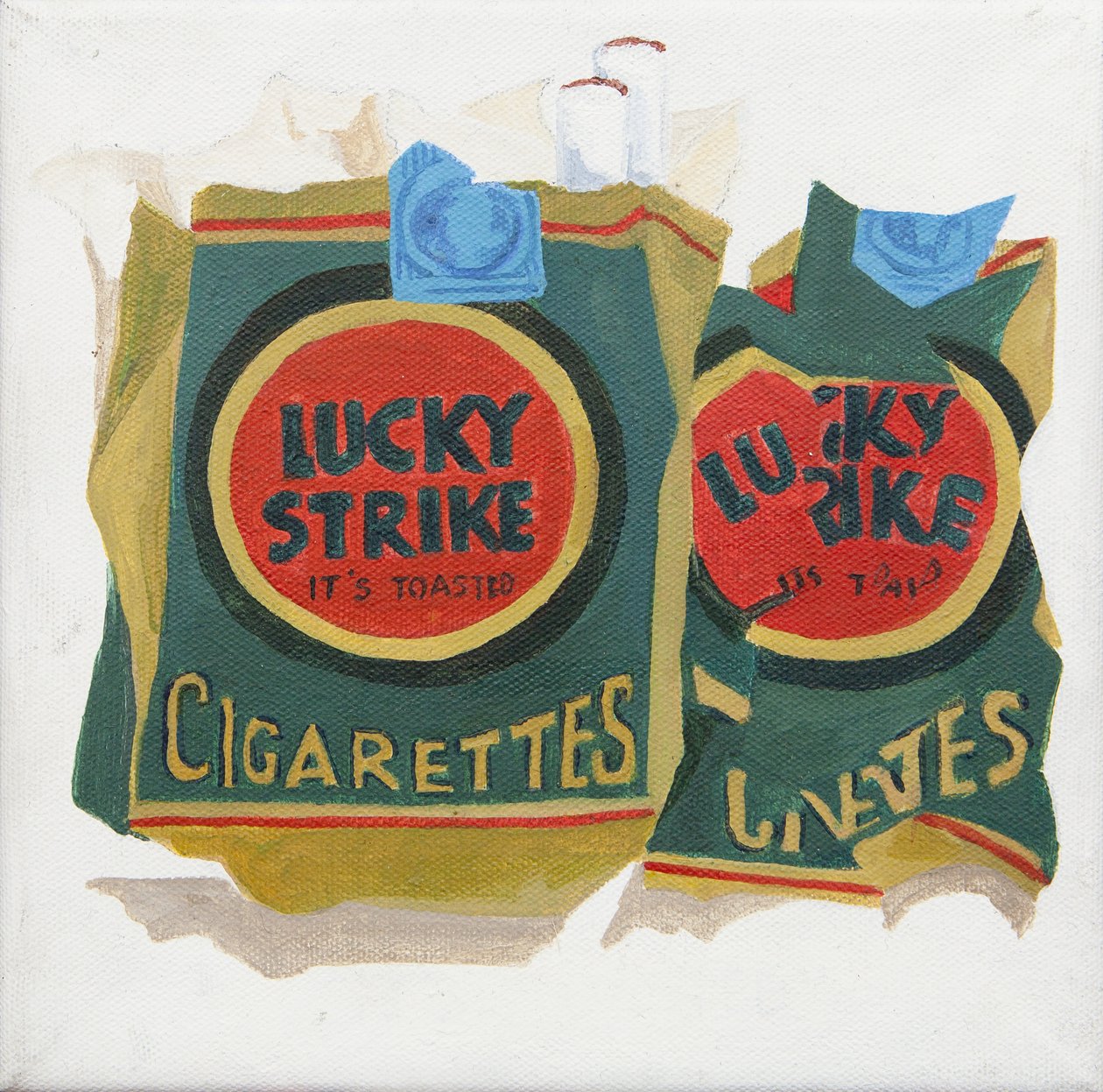 Vihreät Lucky Strike -pakkaukset (akryyli) tekijältä Jennifer Abbott