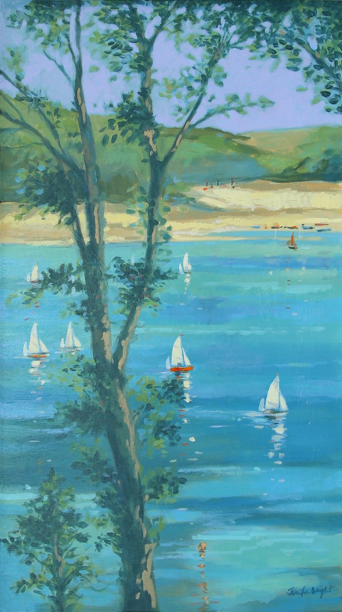 Salcombe Through The Trees (öljy kankaalle) tekijältä Jennifer Wright