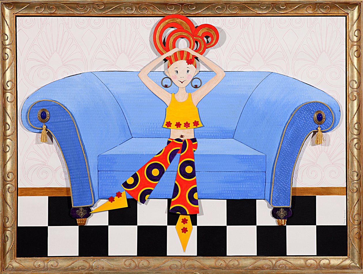 Divaani Diva, 2008 (akryylia levyllä) tekijältä Jenny Barnard