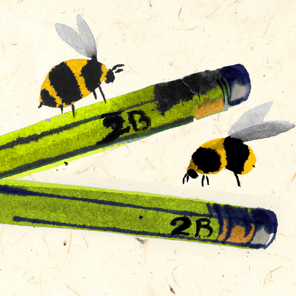 2B Or Not 2 Bee (akvarelli) tekijältä Jenny Frean
