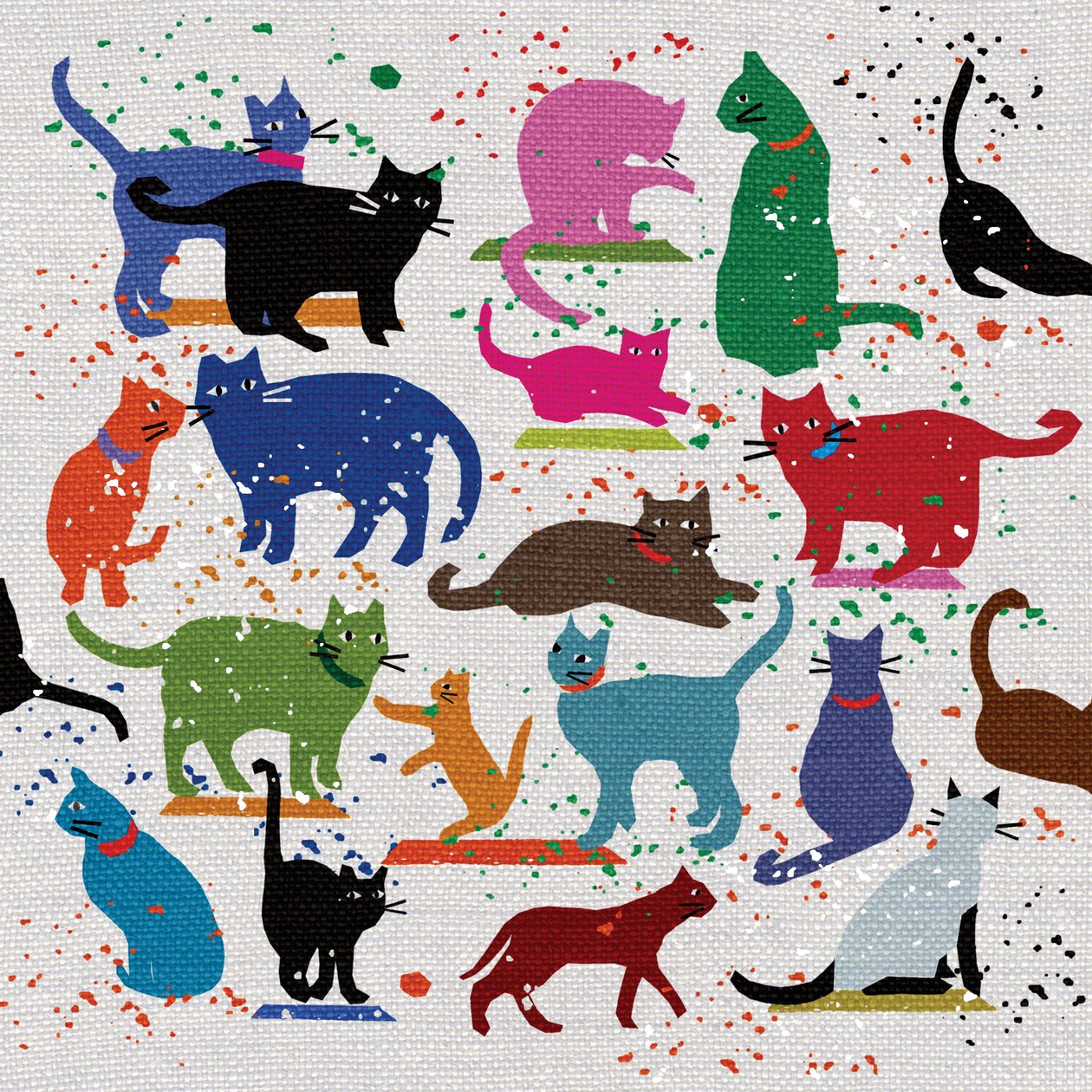 Cat Love, 2022 (sekoitettu media) tekijältä Jenny Frean