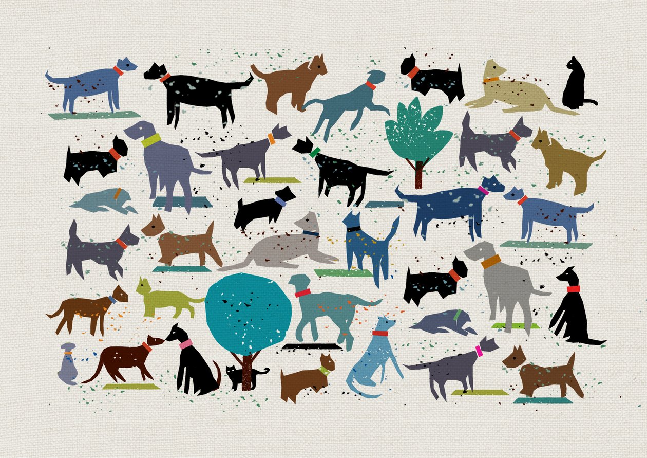 Dog Love, 2024 (sekatekniikka) tekijältä Jenny Frean