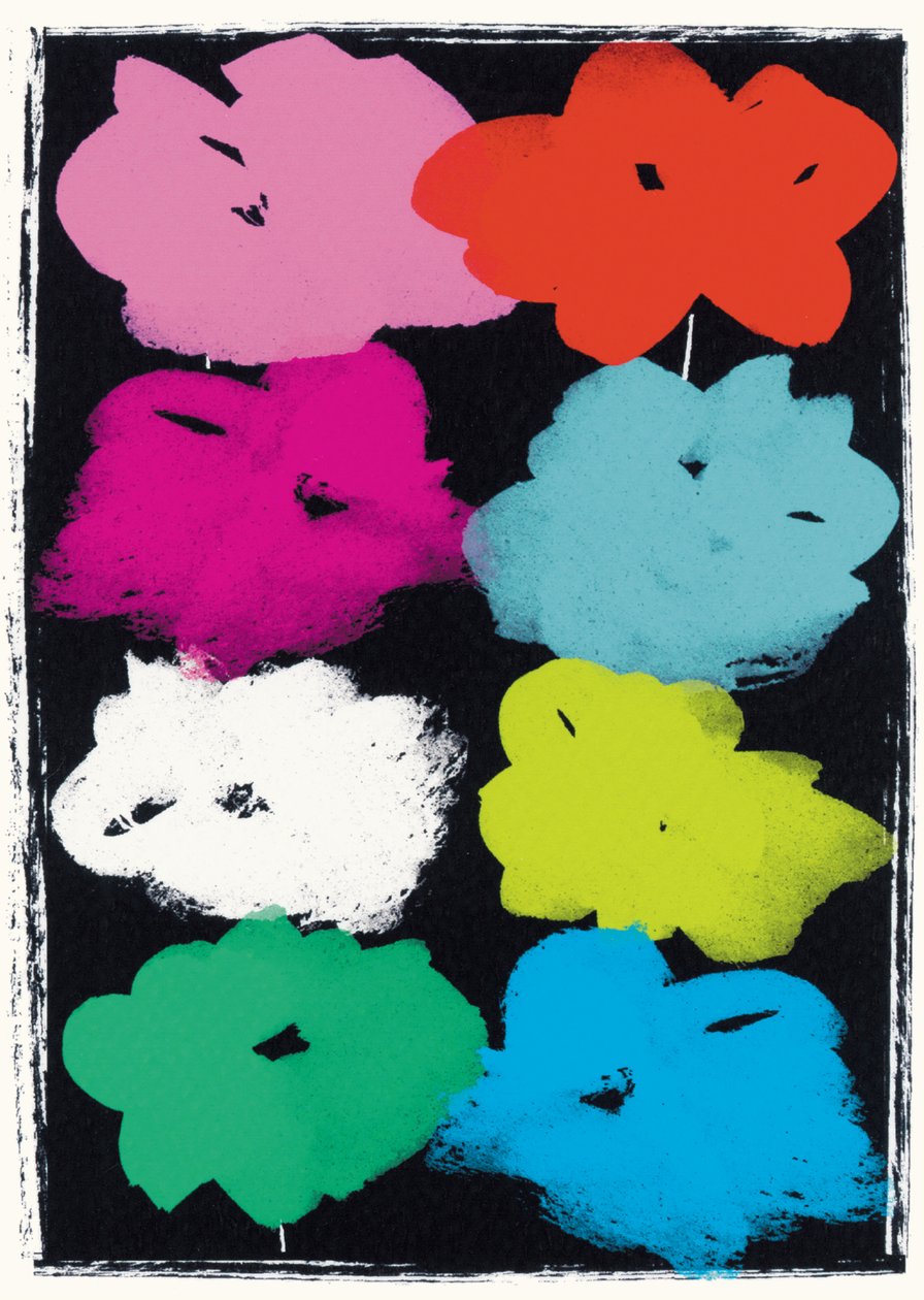 Warhol Flowers (sekoitettu media) tekijältä Jenny Frean
