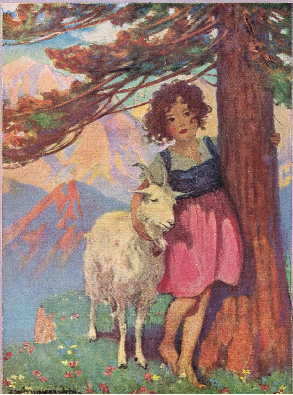 Heidi (väri litho) tekijältä Jessie Willcox Smith
