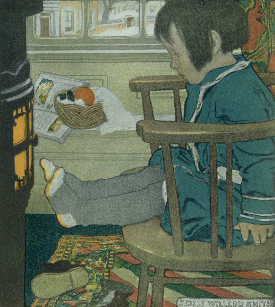 Märkät jalat tekijältä Jessie Willcox Smith