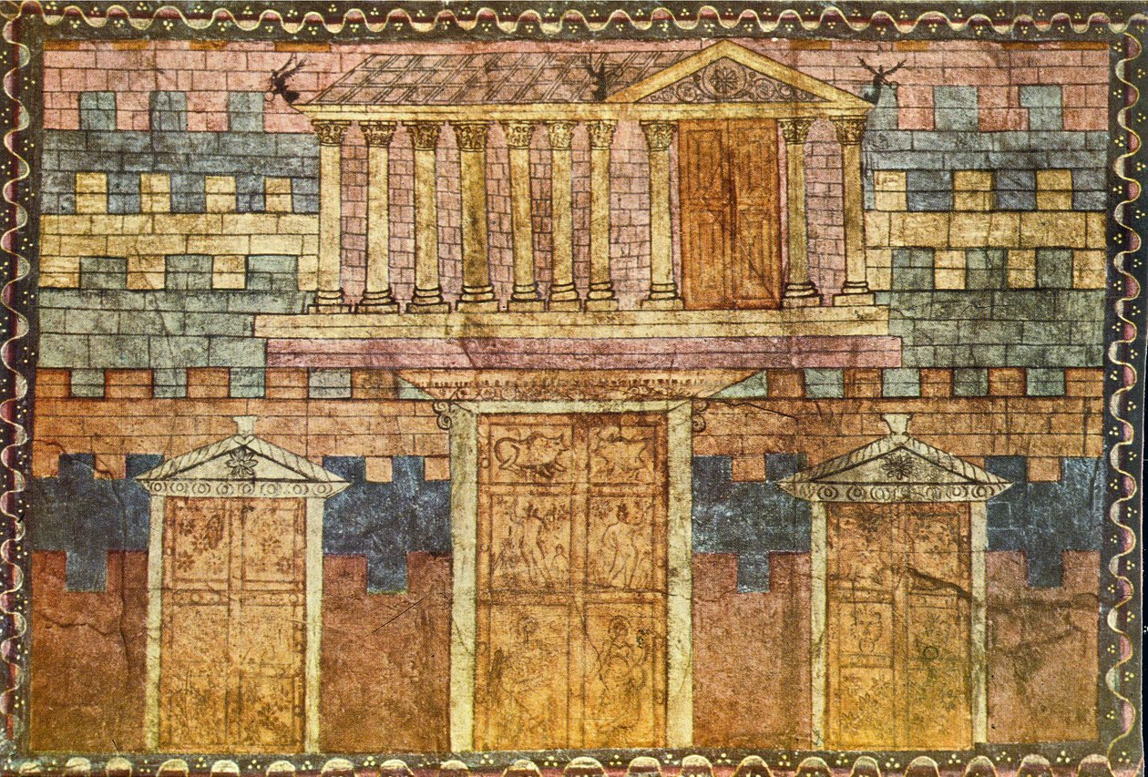 Salomon temppeli (tempera kipsissä) tekijältä Jewish School