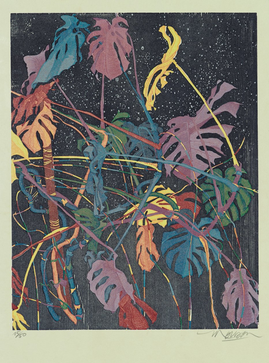 Diptyykki B, 2011 (puupiirros) tekijältä Jim Monson