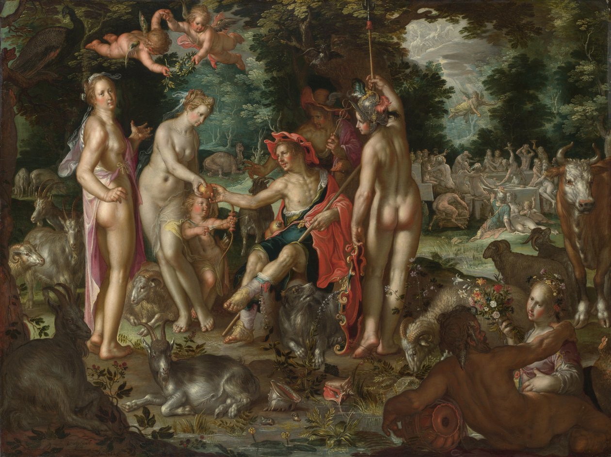 Pariisin tuomio tekijältä Joachim Wtewael or Utewael