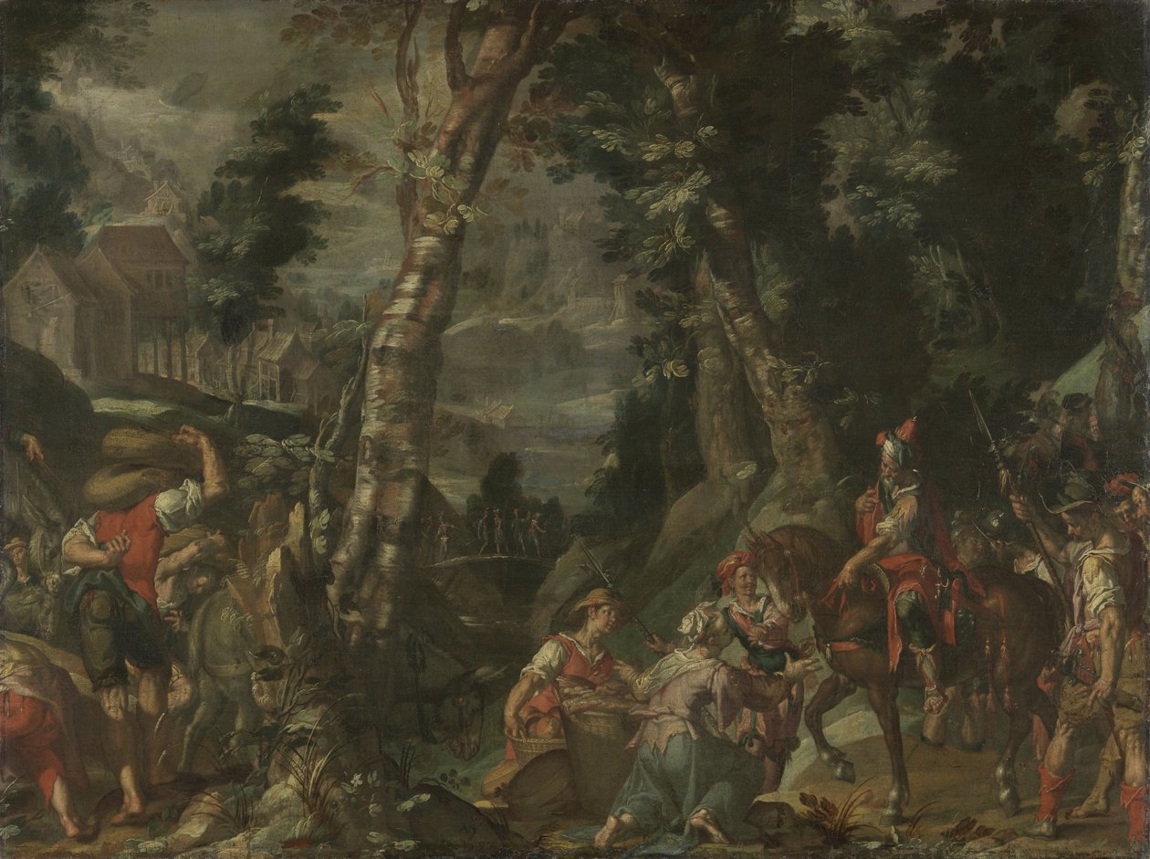 Davidin ja Abigailin tapaaminen tekijältä Joachim Wtewael or Utewael