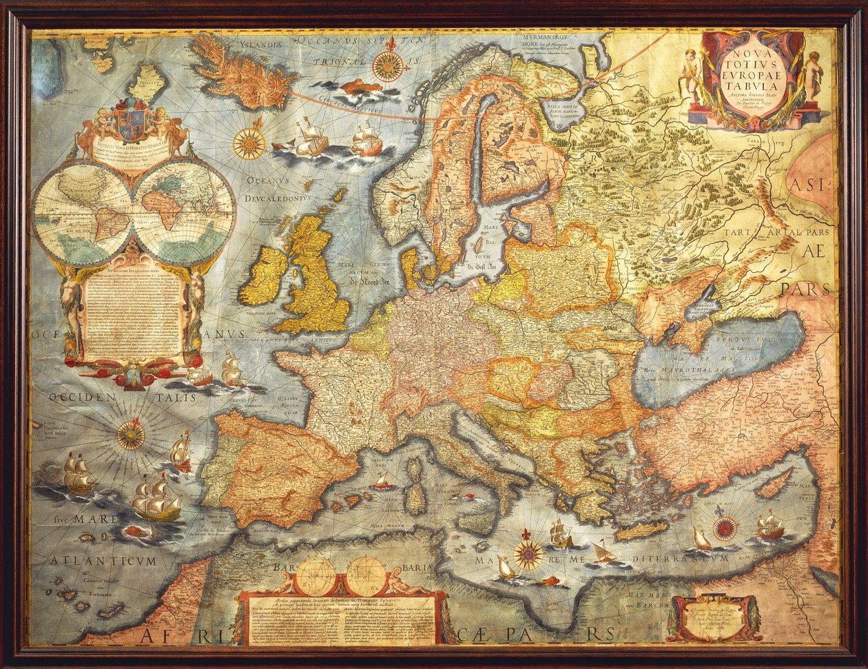 Euroopan kartta 1686, kirjoittanut Joan Blaeu tekijältä Joan Blaeu