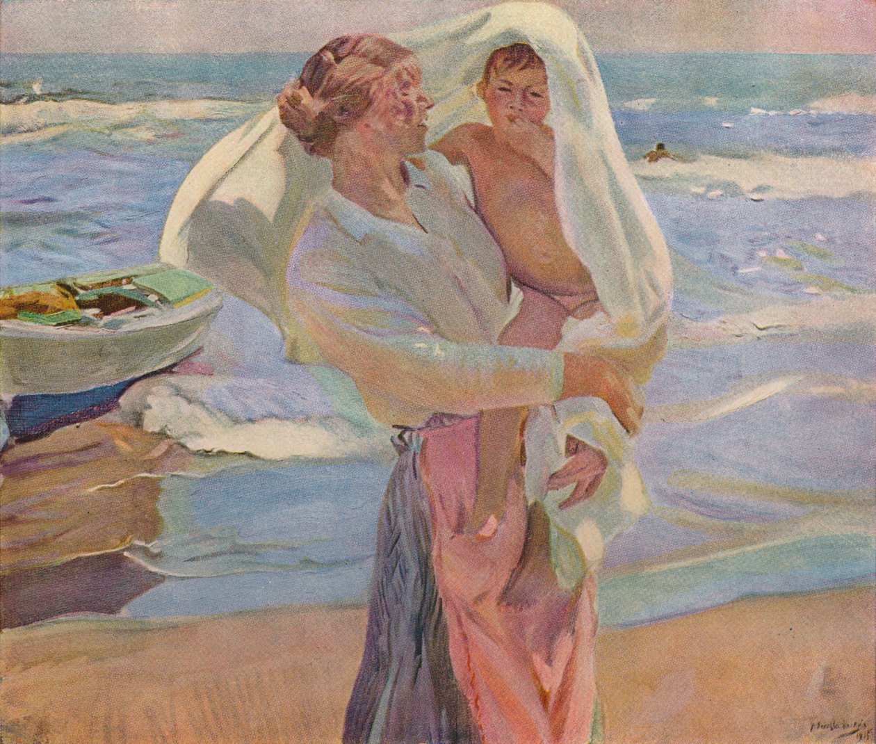 Kylpemisen jälkeen, 1915, 1932 tekijältä Joaquín Sorolla