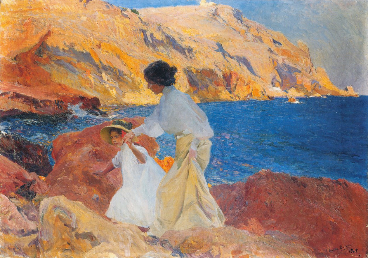 Clotilde ja Elena en las Rocas tekijältä Joaquín Sorolla
