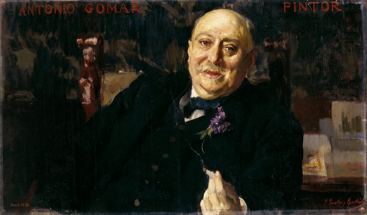 Kuvataiteilija Antonio Gomar ja Gomar tekijältä Joaquín Sorolla