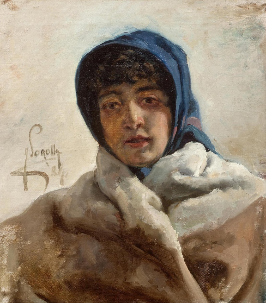 Retrato de una mujer tekijältä Joaquín Sorolla