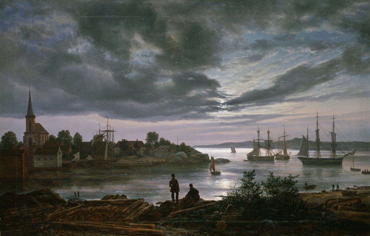Larvik by Moonlight tekijältä Johan Christian Dahl