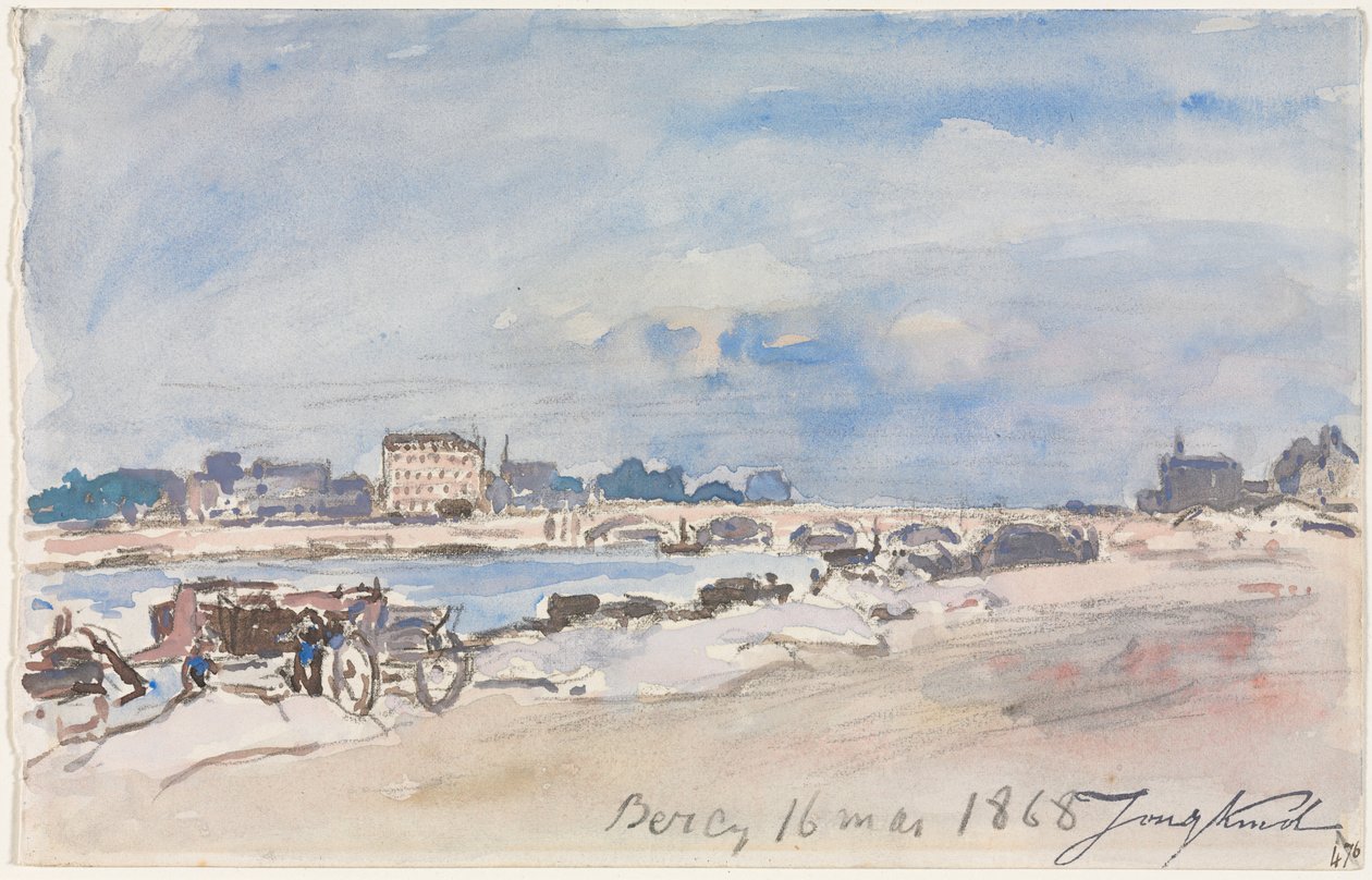 Bercy, 1868. tekijältä Johan Barthold Jongkind