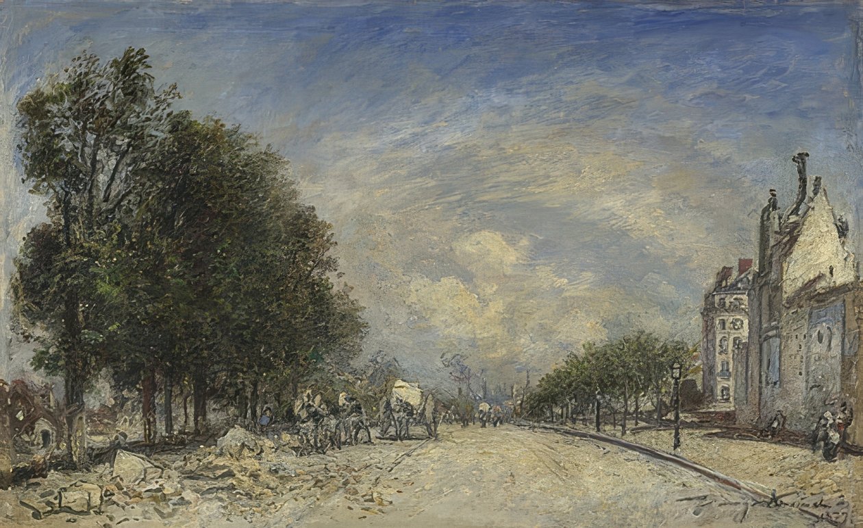 Boulevard de Port-Royal, Pariisi. 1877 tekijältä Johan Barthold Jongkind