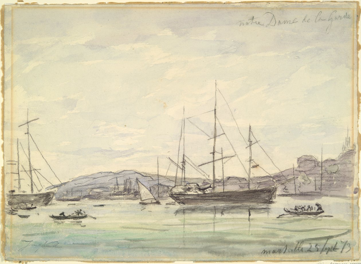 Harbour Scene, Marseille tekijältä Johan Barthold Jongkind