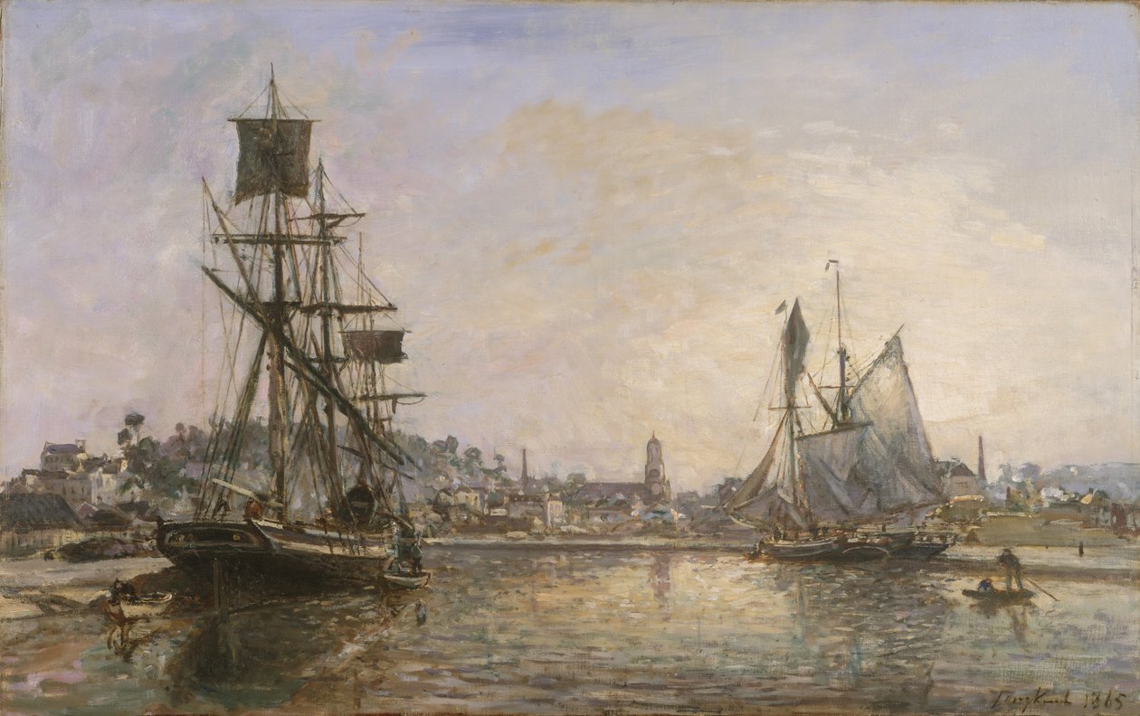 Honfleur, 1865. tekijältä Johan Barthold Jongkind