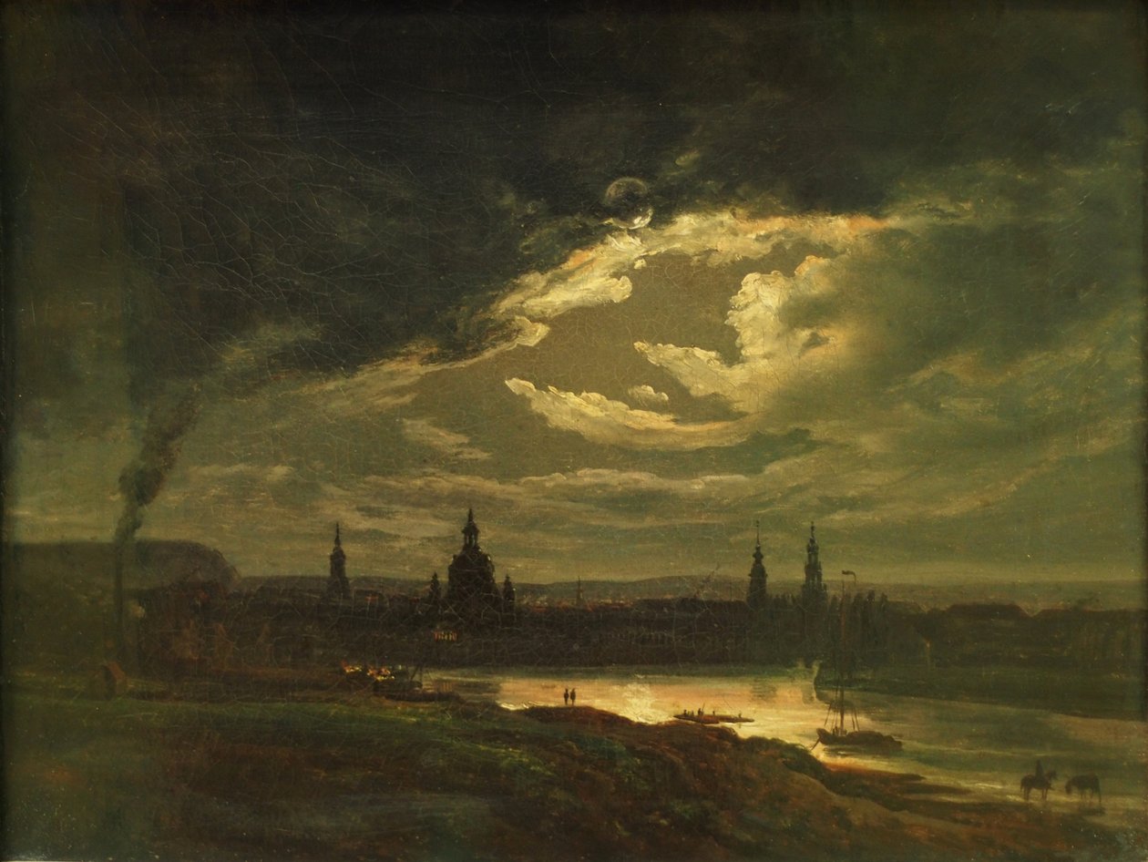 Dresdenin yönäkymä tekijältä Johan Christian Dahl
