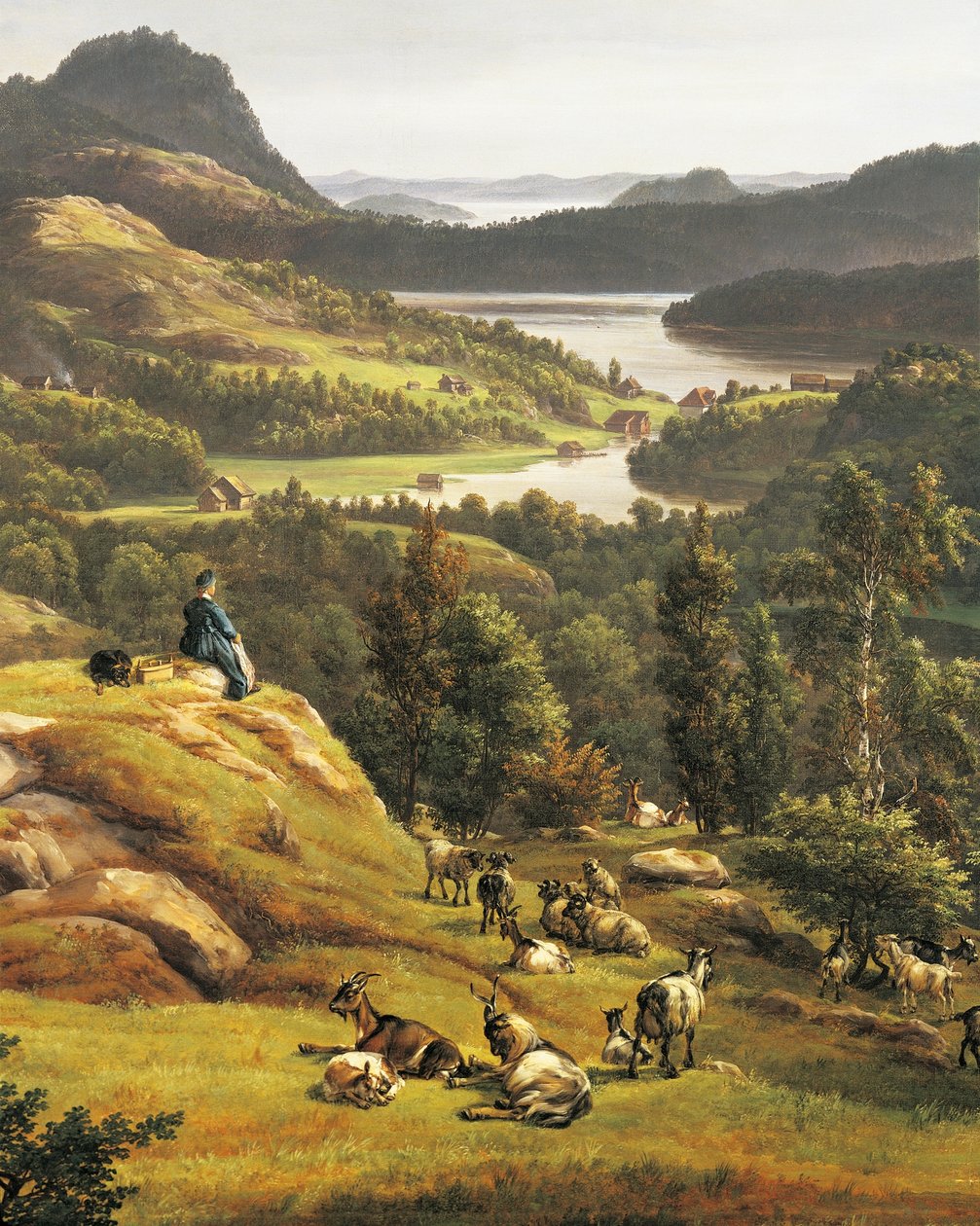 Näkymä Lyse-luostariin Bergenin lähellä tekijältä Johan Christian Dahl