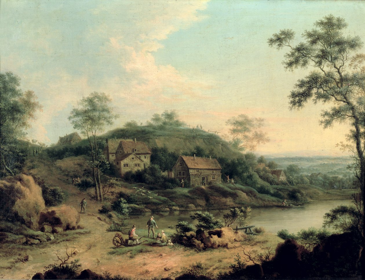 Maisema, 1758 tekijältä Johann Christian Vollerdt or Vollaert