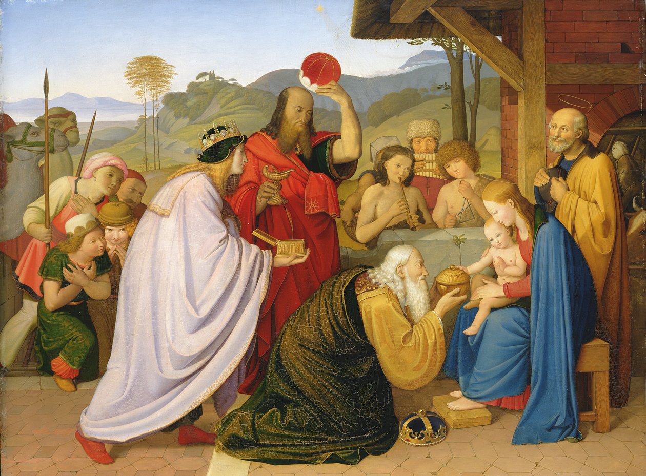 Kuninkaiden palvonta, 1813 tekijältä Friedrich Overbeck