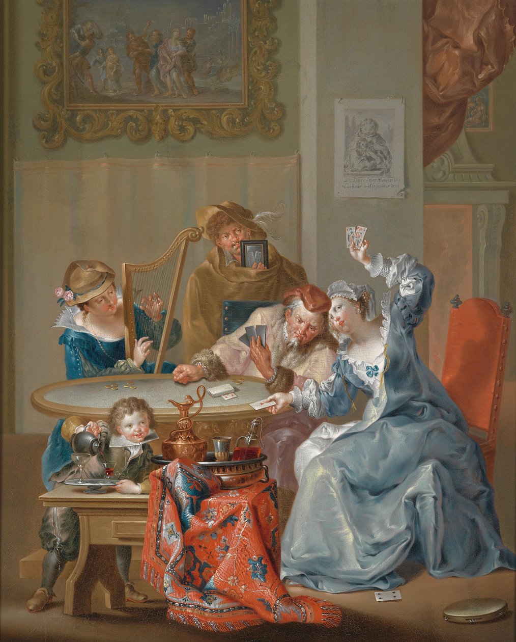 Das Kartenspiel tekijältä Johann Georg Platzer