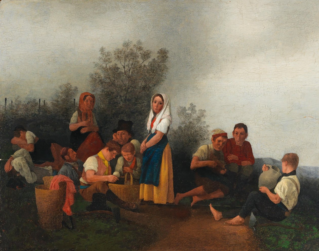 Schreiber -perhe viinitarhassa tekijältä Johann Michael Neder