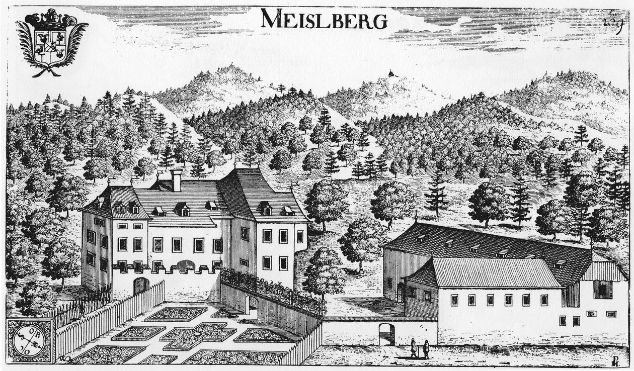 Meiselbergin linna Maria Saalissa / Kärnten / Itävalta / Euroopan unioni tekijältä Johann Weikhard von Valvasor