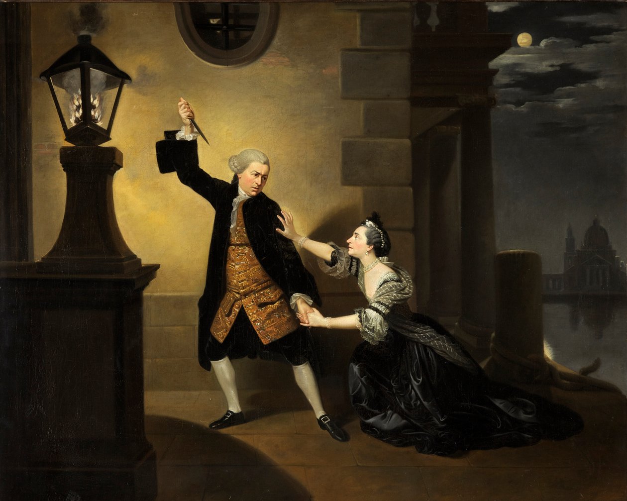 David Garrick Jaffierina ja Susannah Cibber Belviderana Thomas Otwayn "Venice Preserv
