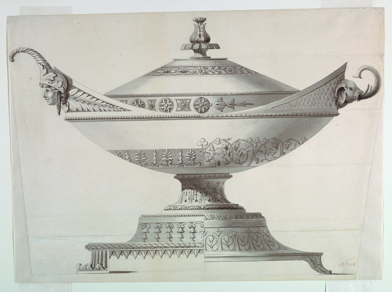 Piirustus, katettu Tureen tekijältä Johann Alois Seethaler