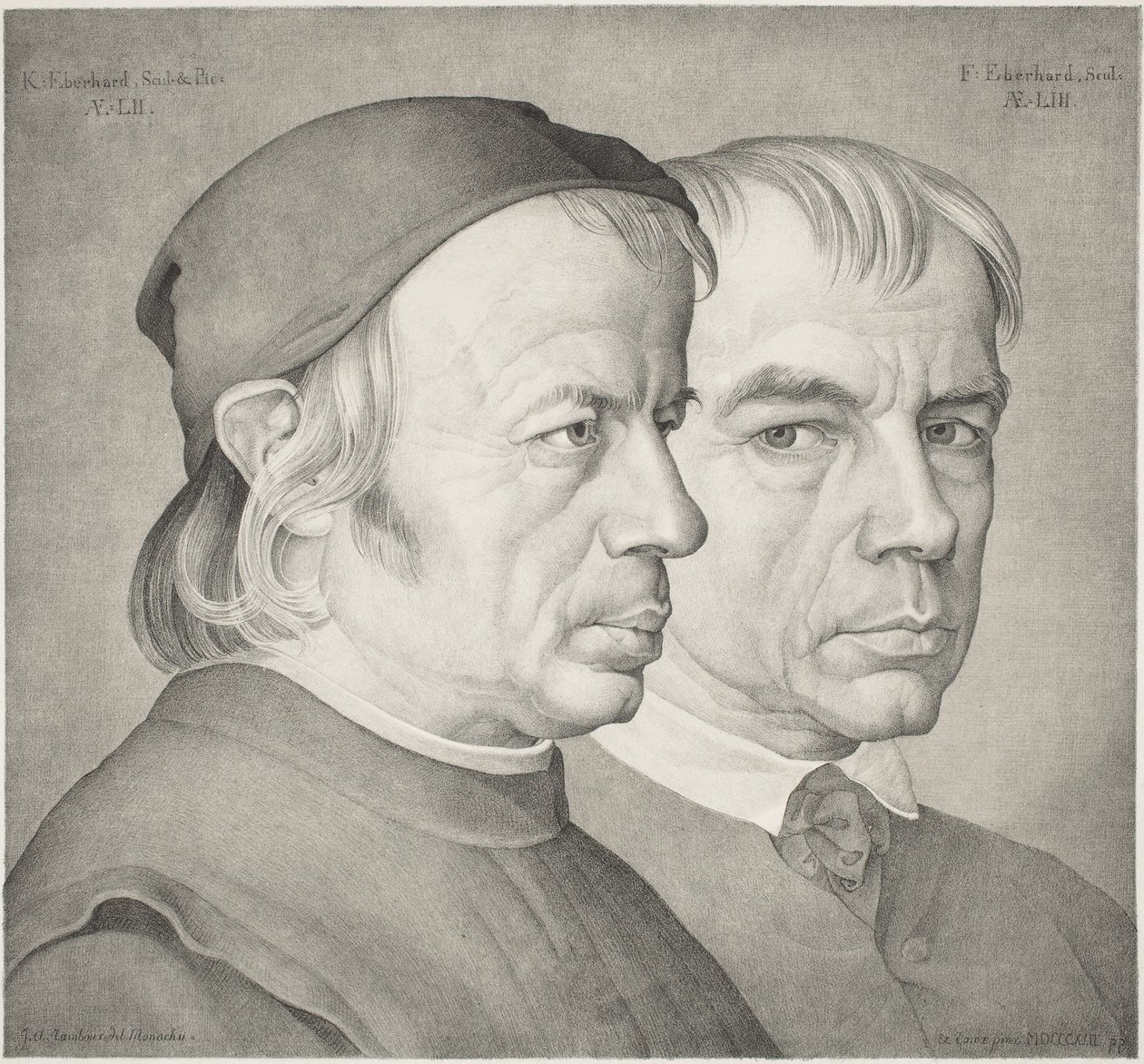 Veljekset Konrad ja Franz Eberhard tekijältä Johann Anton Ramboux