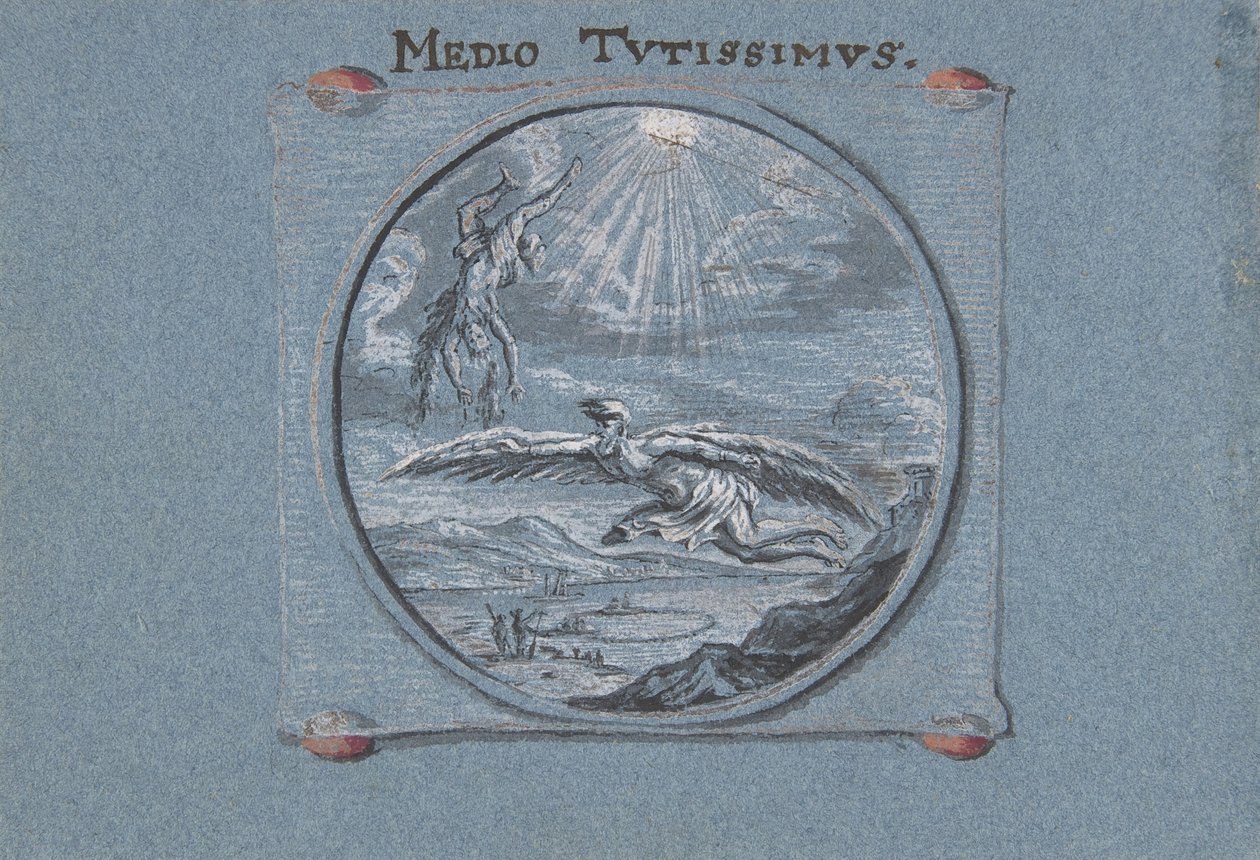 Ikaruksen kukistuminen, 1692. tekijältä Johann Caspar Hessius