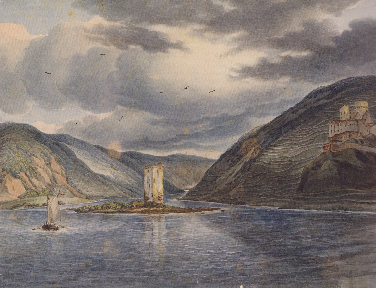 J C Reinhart Mäuseturm Ehrenfels 1787 tekijältä Johann Christian Reinhart