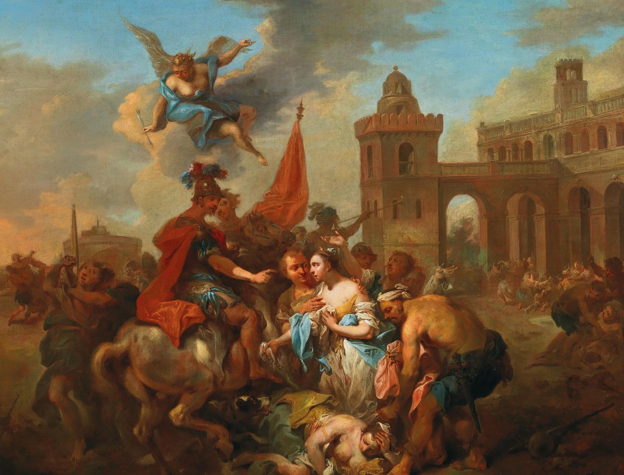 Romulus ja Hersilia, noin 1764-1765. tekijältä Johann Conrad Seekatz
