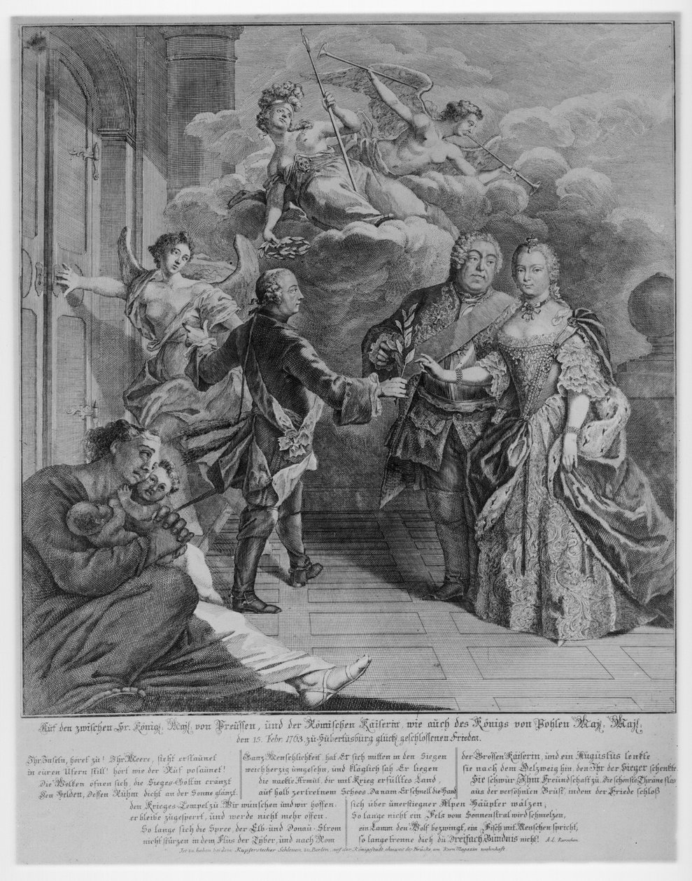 1763 Hubertusburgin hiljaisuus tekijältä Johann David Schleuen