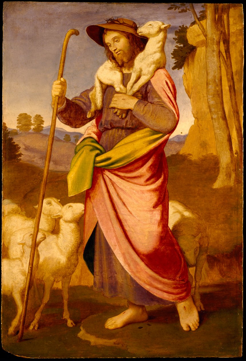 Hyvä paimen, 1860-luvun alku. tekijältä Johann Friedrich Overbeck