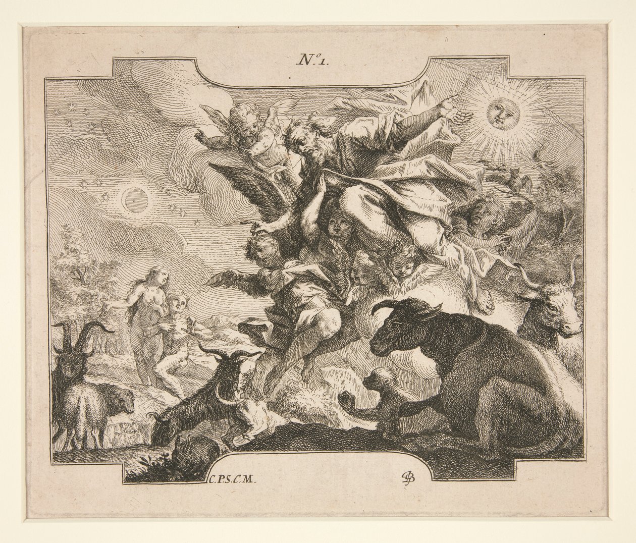 Luominen (?) tekijältä Johann Georg Bergmuller