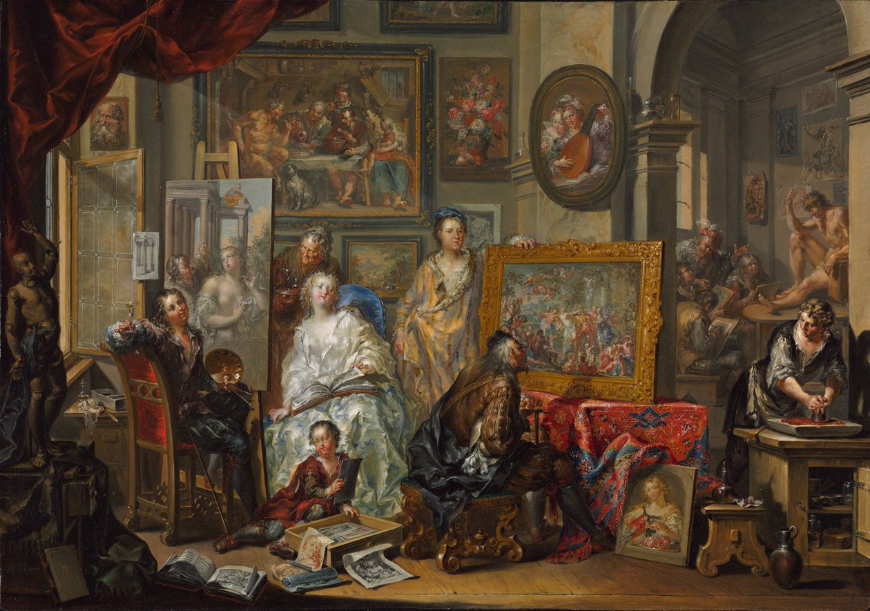 Das Atelier des Malers tekijältä Johann Georg Platzer