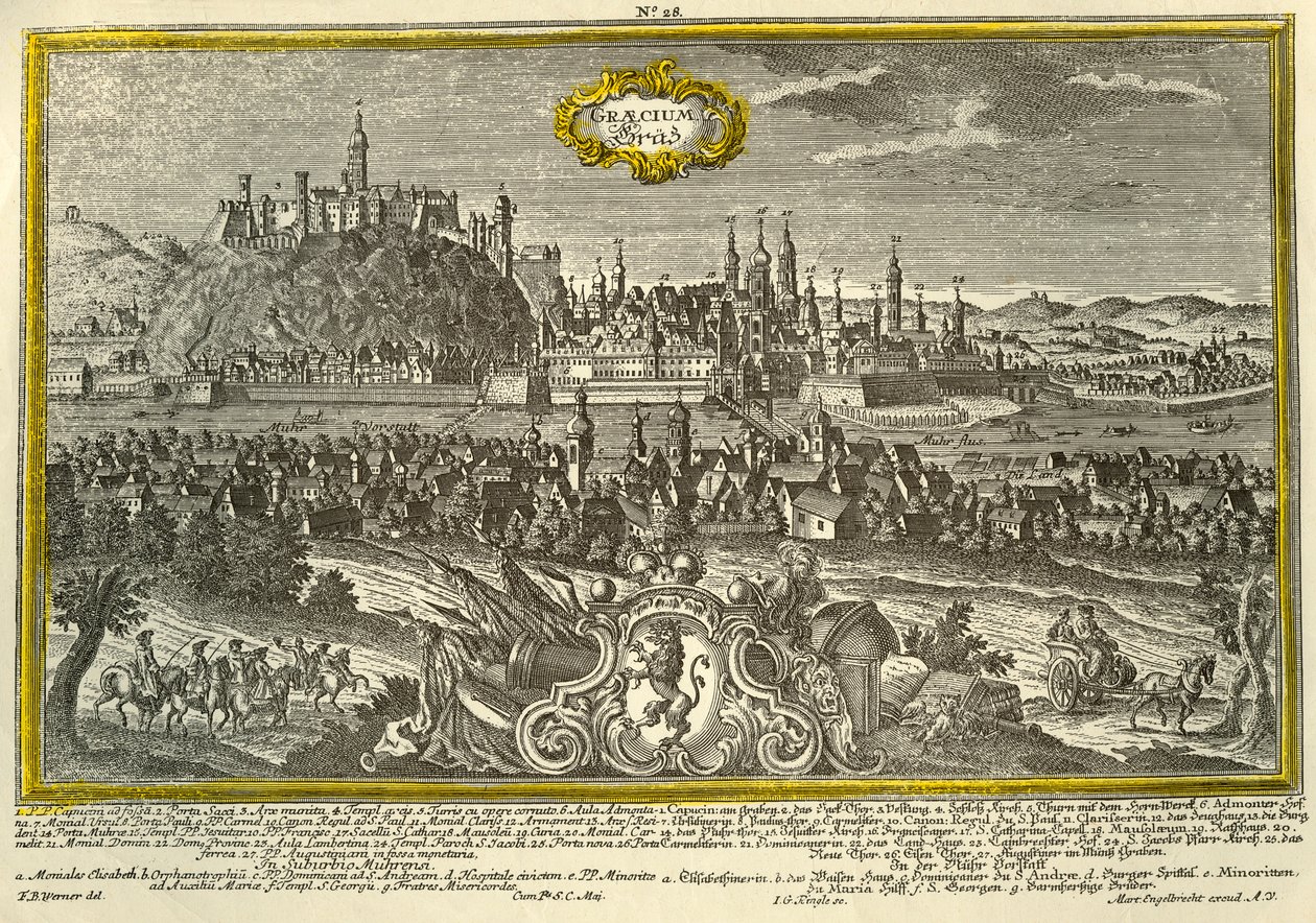Graz, c1740. tekijältä Johann Georg Ringlin