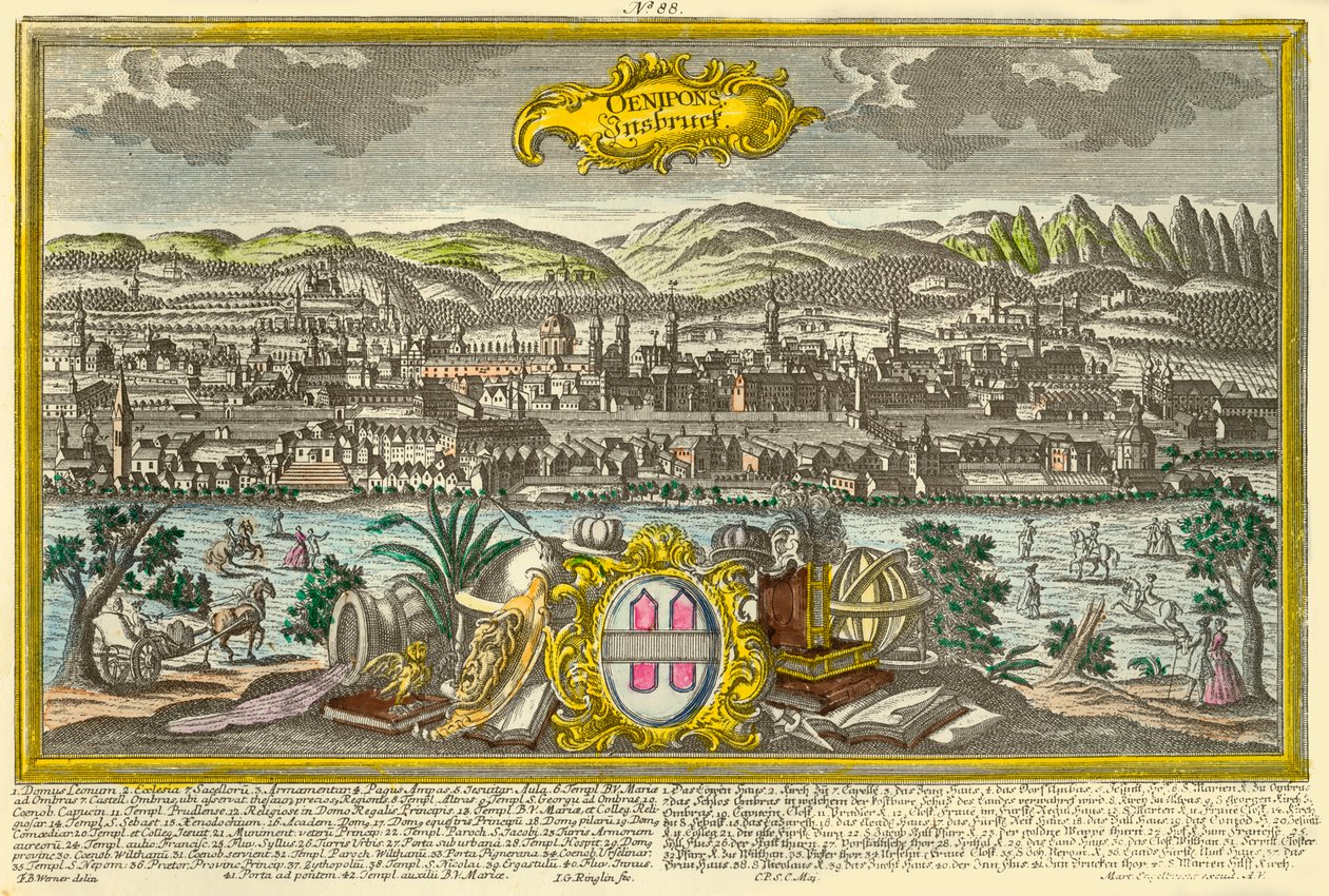 Innsbruck, 1740. tekijältä Johann Georg Ringlin