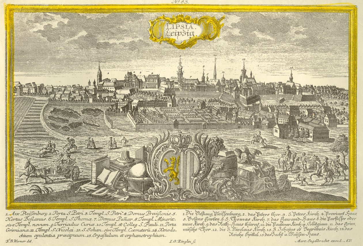 Leipzig, c1740. tekijältä Johann Georg Ringlin
