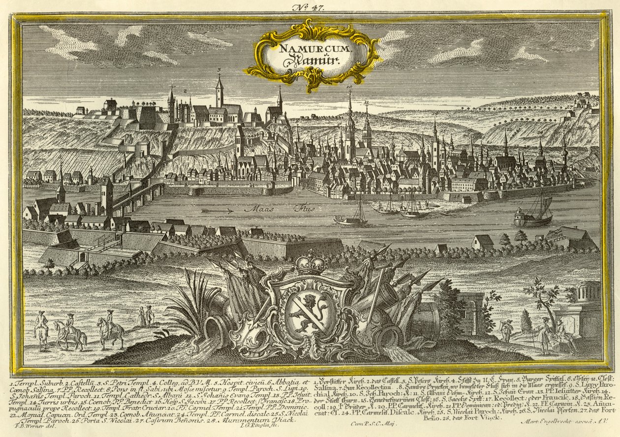 Namur, 1740. tekijältä Johann Georg Ringlin