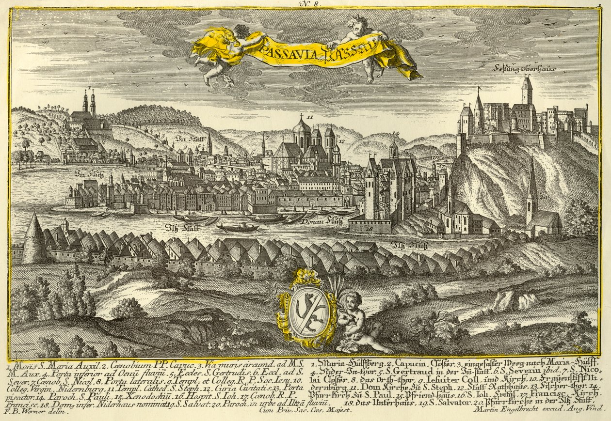 Passau, 1740. tekijältä Johann Georg Ringlin