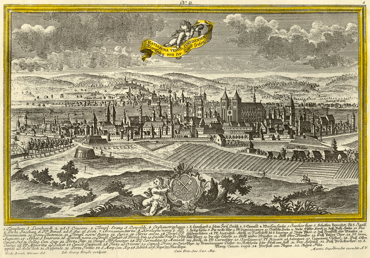 Regensburg, 1740. tekijältä Johann Georg Ringlin