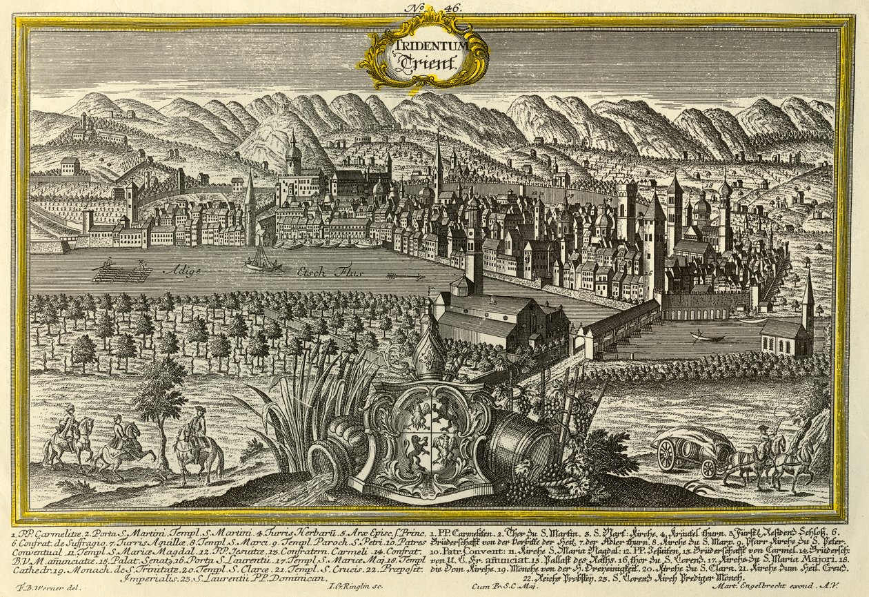 Trent, c1740. tekijältä Johann Georg Ringlin