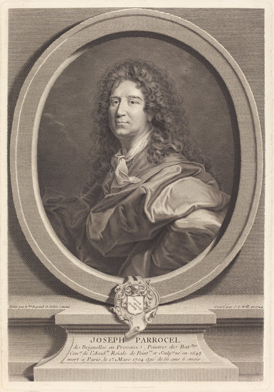 Joseph Parrocel tekijältä Johann Georg Wille after Hyacinthe Rigaud